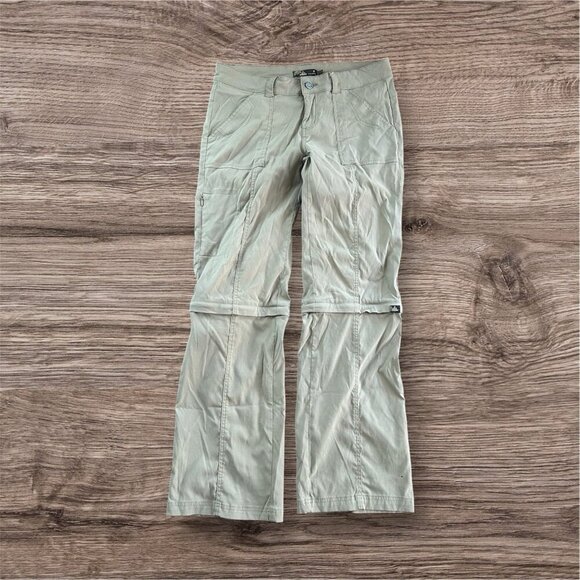 Prana Pants - prAna - Women's Convertible Cargo Pants Dark Tan Size 8 Nylon Adjustable